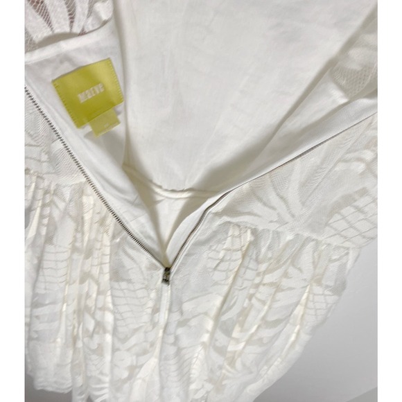 Anthropologie Women's Maeve Pina White Ivory Lace Pineapple Fit & Flare Dress - Picture 11 of 15